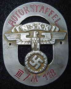 NSKK Motorstaffel Plaque