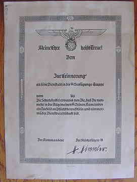 "SS Himmler Document"