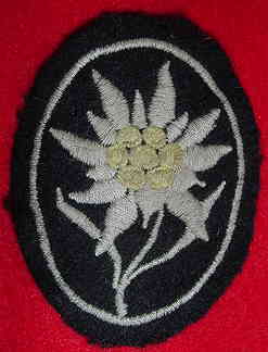 "SS Mountain Troop Eidelweiss Patch"