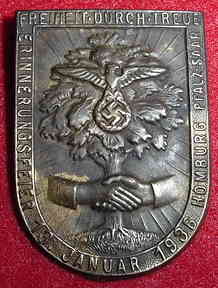 "German Januar 1936 Tinnie Badge"