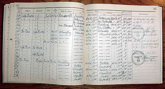 "Luftwaffe Pilots Flight Log Book"