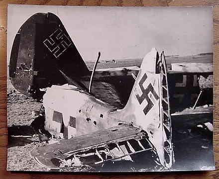 "Photo of Downed WWII German Airplane"