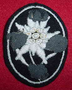 "Nazi SS Eidelweiss Patch"