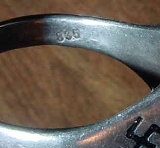 Nazi Gebirgsjager Mountain Troops Silver Ring