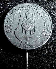 Nazi Sangerbund Stickpin Badge